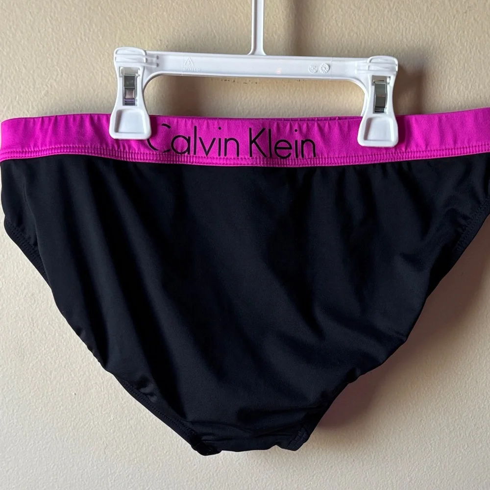 Calvin Klein Black and Hot Pink Athletic Bikini Set - Picture 12 of 13